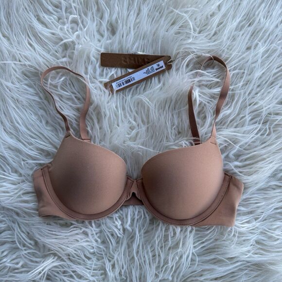Skims Fits Everybody Pushup Demi Bra Ochre Size 32B - Picture 2 of 8